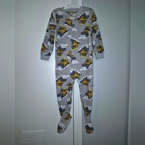 Carters Gray Construction Vehicle Kids Footies Size 2T